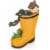 VP Home Enchanted Rainboot Fairy House Reading Frog Solar Light, Multi-Color Perspective: left