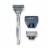Harry's Chrome Edition 5-Blade Men's Razor with Replacement Razor Blade Refill Cartridges Perspective: left