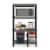Turn-N-Tube 4-Tier Toolless Kitchen Storage Shelf Cart, French Oak Grey/Black Perspective: left