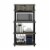 Turn-N-Tube Toolless Storage Shelf With Top Cabinet, French Oak Grey/Black Perspective: left