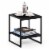 Furinno Romain 2-Tier Tall End Table, Espresso Perspective: left