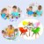 Gymax 5 PC Kids Modern Colorful Round Table Chair Set with 4 Arm Chairs Perspective: left