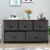 5 Drawers Dresser Storage Unit Side Table Display Organizer Dorm Room Wood Black Perspective: left