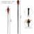 2-Pack Patio Torches Metal Swirl Red Glass Outdoor Lawn Garden Tabletop Decor Perspective: left