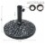 Sunnydaze 18 in Pebble Texture Resin Round Patio Umbrella Base - Grey Perspective: left