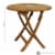 Patio Dining Table Outdoor 31 Teak Wooden Round Folding Furniture Porch Lawn Perspective: left