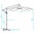 Sunnydaze 9.5 ft Cantilever Offset Patio Umbrella with Crank - Seafoam Perspective: left