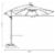 Sunnydaze 9.5 ft Solar Cantilever Offset Patio Umbrella - Seafoam Perspective: left