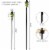 Sunnydaze Swirled Metal/Glass 2-in-1 Outdoor Lawn Torch - Green - Set of 4 Perspective: left