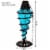 8-Pack Patio Torches Metal Swirl Blue Glass Outdoor Lawn Garden Tabletop Decor Perspective: left