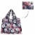 Wrapables Large Nylon Reusable Shopping Bag, Pansies Perspective: left