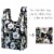 Wrapables JoliBag Collection Reusable Shopping Bag (Set of 2), White Pansies Perspective: left