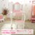 Fantasy Fields Kids Vanity Table Set Little Girl Makeup Dressing Desk Pink/White Perspective: left
