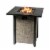 Peaktop Outdoor 28  Propane Gas Fire Pit with Tabletop and Woven Textilene Base for Garden Perspective: left