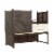 Peaktop Outdoor 3-Piece Rattan Patio Sectional Sofa Set with Cushions., Brown/White Perspective: left