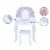 Teamson Kids Little Dreamer Rainbow Unicorn Vanity Table Set w/ Mirror ...