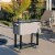 Home Aesthetics Grey 80 Qt Quart Rolling Cooler Ice Chest Beverage Bar for Patio Outdoor P Perspective: left