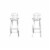 Madeline 41.73   Barstool, Set of 2 with Seat Cushion in Rose Pink Gold and White Perspective: left