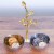 Aisle26 Shiny Stainless Steel Serving Bowl with Gold Decorative Handles Perspective: left