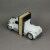 Weathered White Finish Vintage Pickup Truck Metal Bookends Front and Back - White Perspective: left