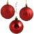 Sunnydaze Beautiful Baubles 25-Piece Plastic Christmas Ornament Set - Red Perspective: left