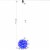 50 LED Hanging Lighted Ball Blue Indoor Outdoor Round Electric Decor Perspective: left