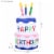 Sunnydaze Birthday Cake LED Inflatable Yard Decoration - 4 ft Perspective: left