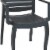 Sunnydaze Illias Plastic Outdoor Patio Arm Chair - Gray Perspective: left