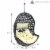 Hanging Egg Swing Chair Resin Patio Basket Wicker Frame Beige Cushion Pillow Perspective: left
