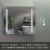 Erie 30 in. W x 26 in. H Silver Aluminum Recessed or Surface Mount LED Mirror Cabinet Perspective: left