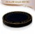 7.5  Black with Gold Edge Rim Plastic Appetizer/Salad Plates (120 Plates) Perspective: left