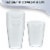 10 oz. Clear Round Plastic Cups (500 Cups) Perspective: left