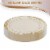 7.5  Ivory with Gold Harmony Rim Plastic Appetizer/Salad Plates (120 plates) Perspective: left