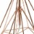 Lalia Home Metal Geometric Wired Table Lamp in Rose Gold with Gold Shade Perspective: left