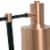 Lalia Home Iron Mid Century Table Lamp in Rose Gold Perspective: left