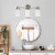 Simple Designs 20.75 Modern 3 Light Metal and Milk White Cylinder Shape Glass Shades with Perspective: left