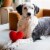 Midlee Plush Red Heart Valentine's Day Dog Toy (Large) Perspective: left
