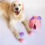 Midlee Hide a Ball Dog Toy - Pink/Purple (Large) Perspective: left