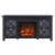 Henn&Hart 47  Black/Glass TV Stand Perspective: left