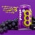 Poppi Grape Prebiotic Soda Cans Perspective: left