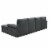Oadeer Home 106  L-Shaped Fabric Upholstered Modular Sofa with Chaise in Gray Perspective: left