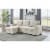 Oadeer Home 88.5  Pull-out Bed Sofa & Chaise in Beige Perspective: left
