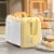 2-Slice Toaster Yellow Holstein Housewares Perspective: left