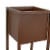 Sunnydaze Modern Simplicity 8.25 Square Planters - 19.75 H and 27 H - Brown Perspective: left