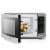 Chefman 1.1 Cubic Foot Countertop Microwave Oven - Stainless Steel Perspective: left