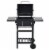 vidaXL Charcoal-Fueled BBQ Grill with Bottom Shelf Black Perspective: left