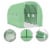vidaXL Greenhouse 73.8 ft² 11.3'x6.6'x6.6' Perspective: left
