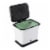 Full Circle® Fresh Air Odor-Free Kitchen Compost Collector - Black/White Perspective: left