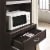 Hodedah Import 70  Tall Top/Bottom Enclosed Kitchen Cabinet w/ Drawer, Chocolate Perspective: left