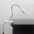 LimeLights Plastic Flossy Flexible Gooseneck LED Clip Lamp in White Perspective: left